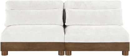 Turin - Chenille Fabric Upholstered Modular Sectional - Cream