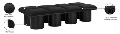 Pavilion - 8 Piece Modular Bench With Black Base