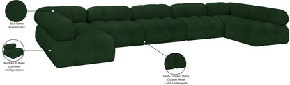 Ames - 7 Piece Boucle Fabric Modular Sectional
