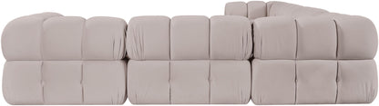Orin - Velvet 6 Piece Modular L-Shaped Sectional
