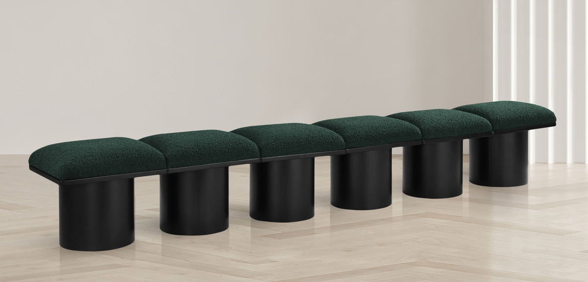 Pavilion - 6 Piece Modular Bench With Black Base