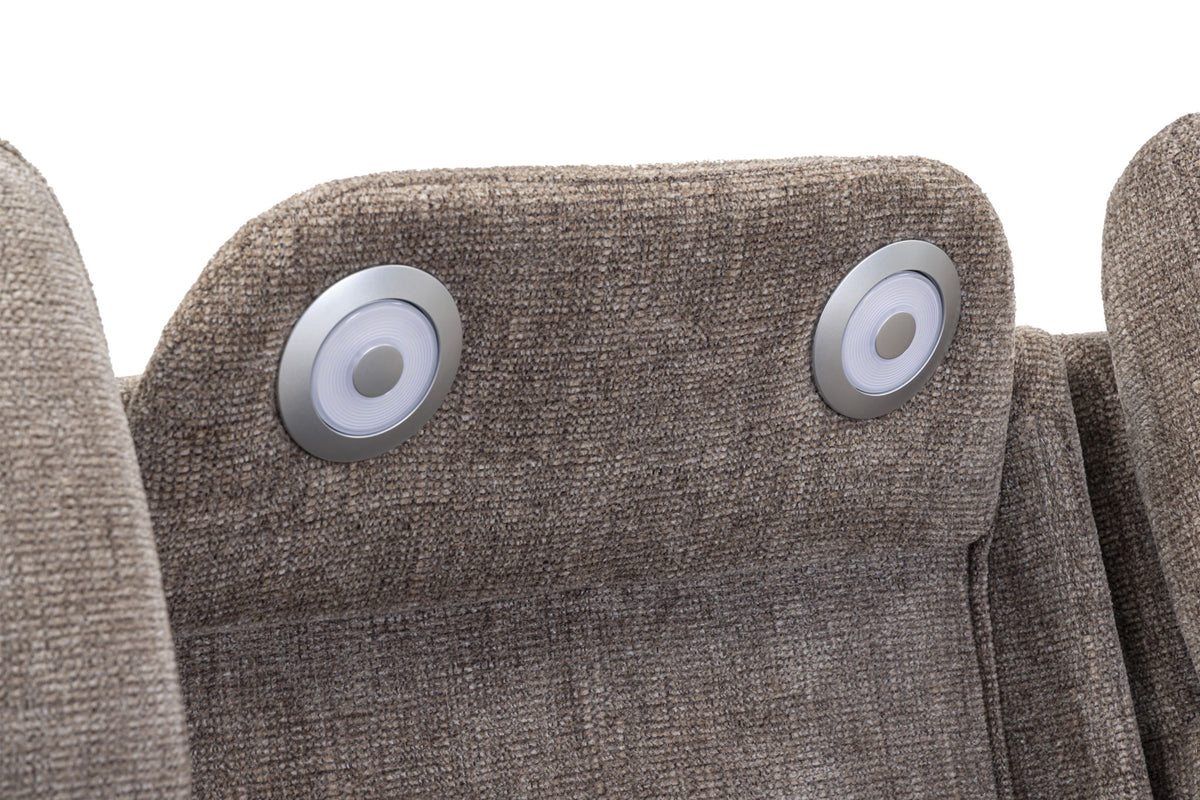 Colton - Power Zero Gravity Sofa With Drop Down Table And Immersive Audio P3 - Branson Tweed