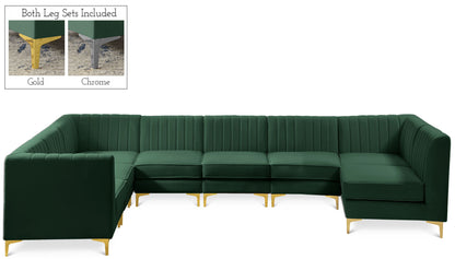 Alina - 8 Piece Velvet Modular Sectional