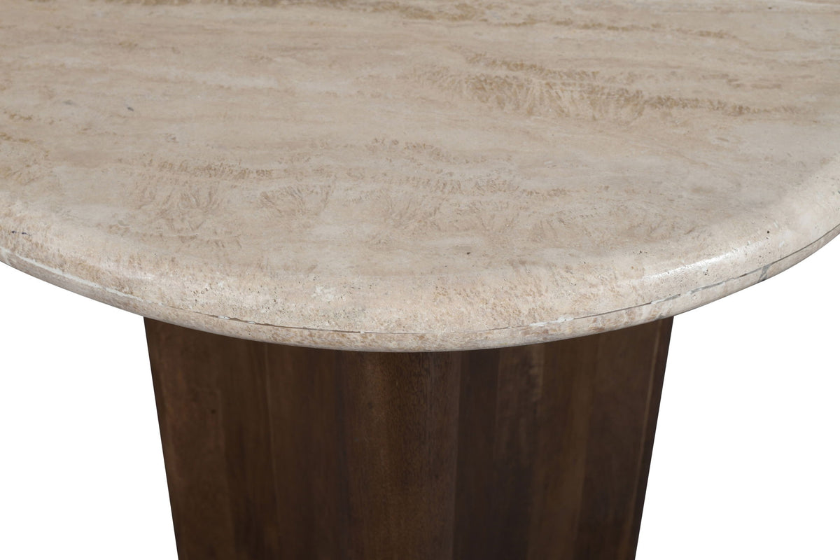 Pietra - Travertine And Mango Wood Table