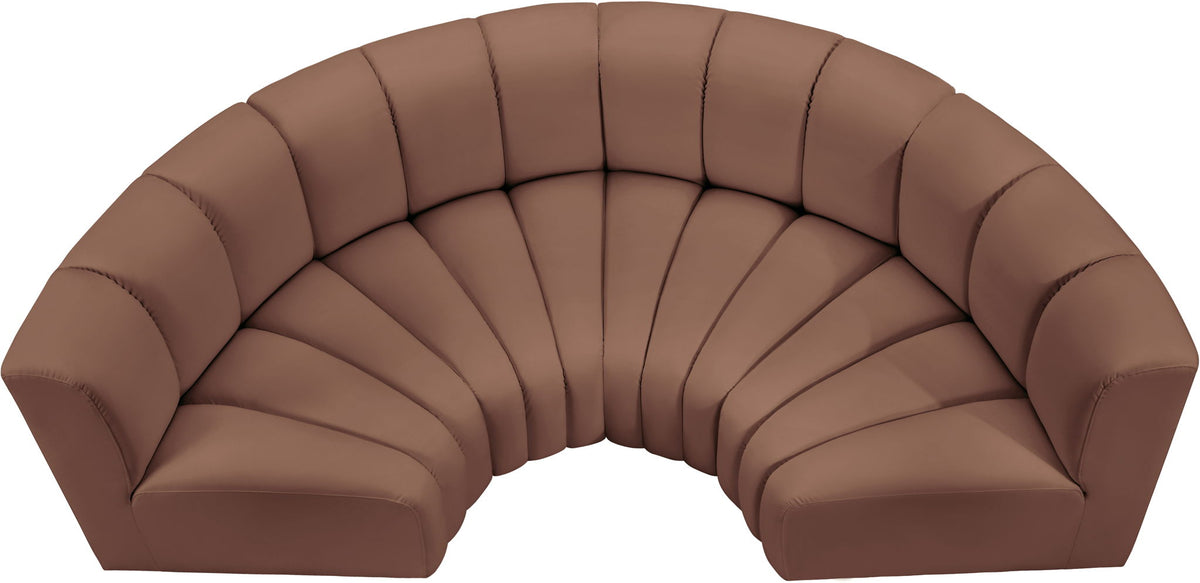 Arc - Faux Leather 4 Piece U-Shaped Modular Sofa