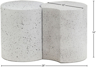 Dimple - 2 Piece Modular End Table - Terazzo Finish
