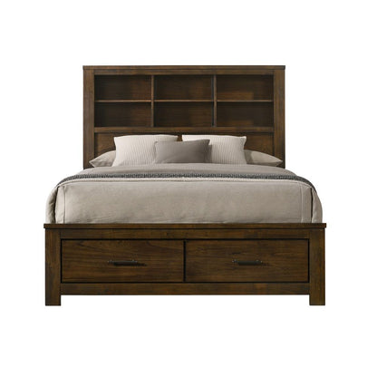 Merrilee II - Queen Bed With Storage - Oak