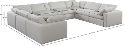 Comfy - 8 Piece Linen Modular Sectional