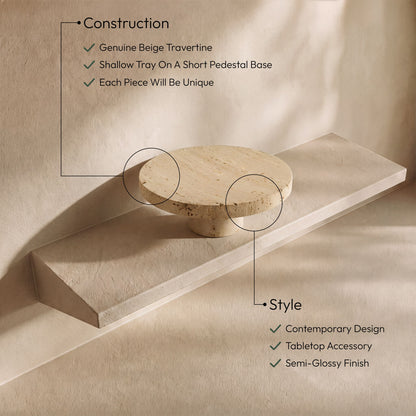 Ralston - Genuine Travertine Tray