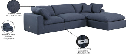 Comfy - 4 Piece Linen Fabric Modular Sectional With Chaise