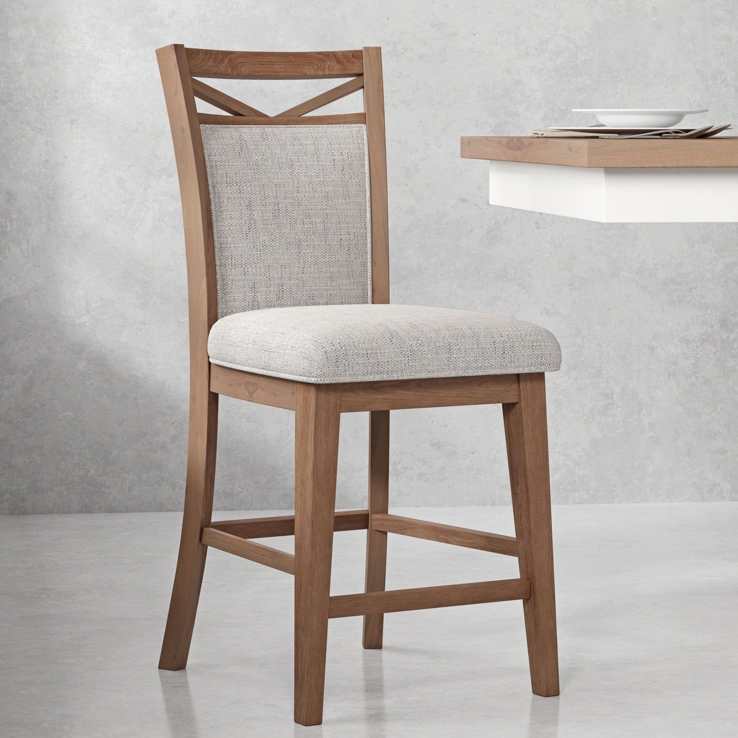 Americana Modern Dining - Upholstered Counter Chair (Set of 2) - Cotton