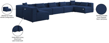 Cube - Linen 7 Piece Modular U-Shaped Sectional