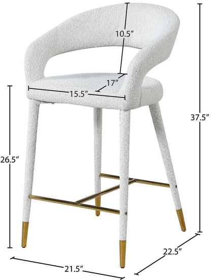 Destiny - Fabric Stool - Cream