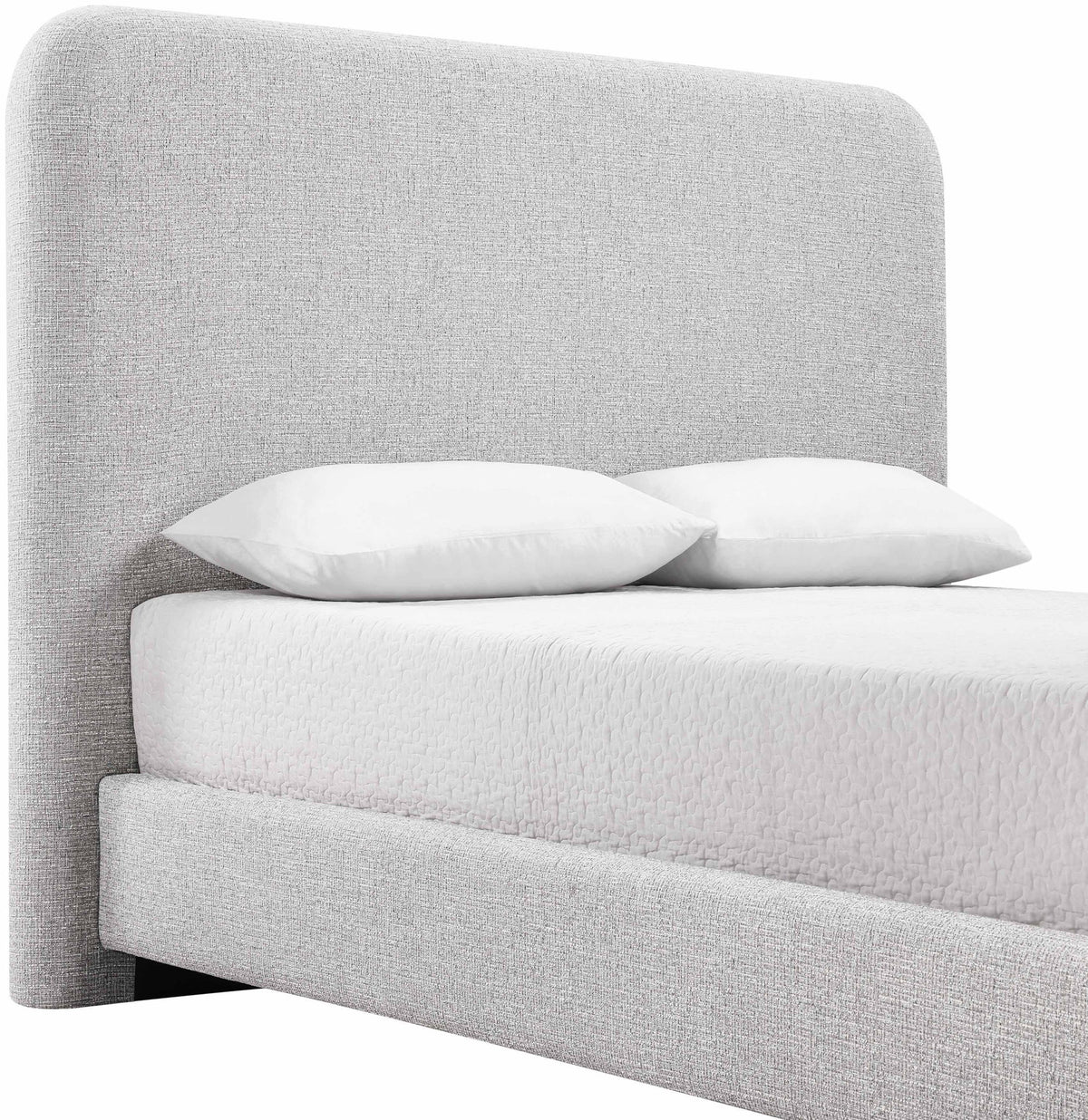 Fira - Linen Textured Fabric Upholstered Bed