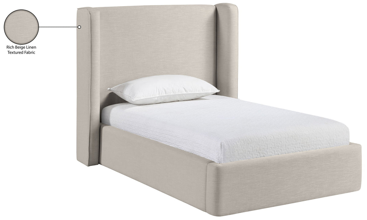 Kendall - Linen Textured Fabric Upholstered Bed
