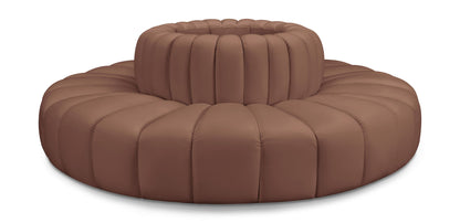 Arc - Faux Leather 8 Piece Round Modular Sofa