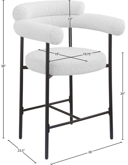 Blake - Counter Stool With Black Base (Set of 2)