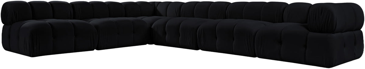 Orin - Velvet 6 Piece Modular L-Shaped Sectional