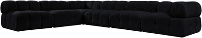 Orin - Velvet 6 Piece Modular L-Shaped Sectional