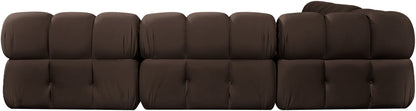 Orin - Velvet Fabric 5 Piece Modular Sectional