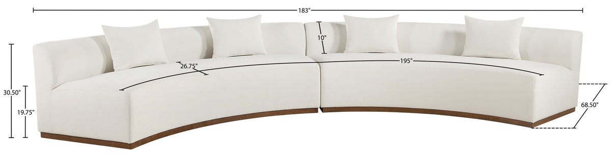 Avanti - 182.5" Chenille Fabric Upholstered 2 Piece Modular Sectional