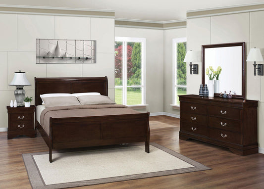 Louis Philippe 4-piece Queen Bedroom Set Cappuccino