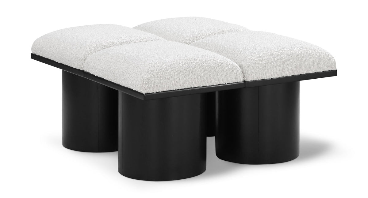 Pavilion - 4 Piece Modular Bench With Black Base