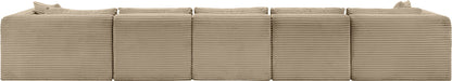 Shaggy - Fabric 6 Piece Modular Sectional With Chaise And Ottoman