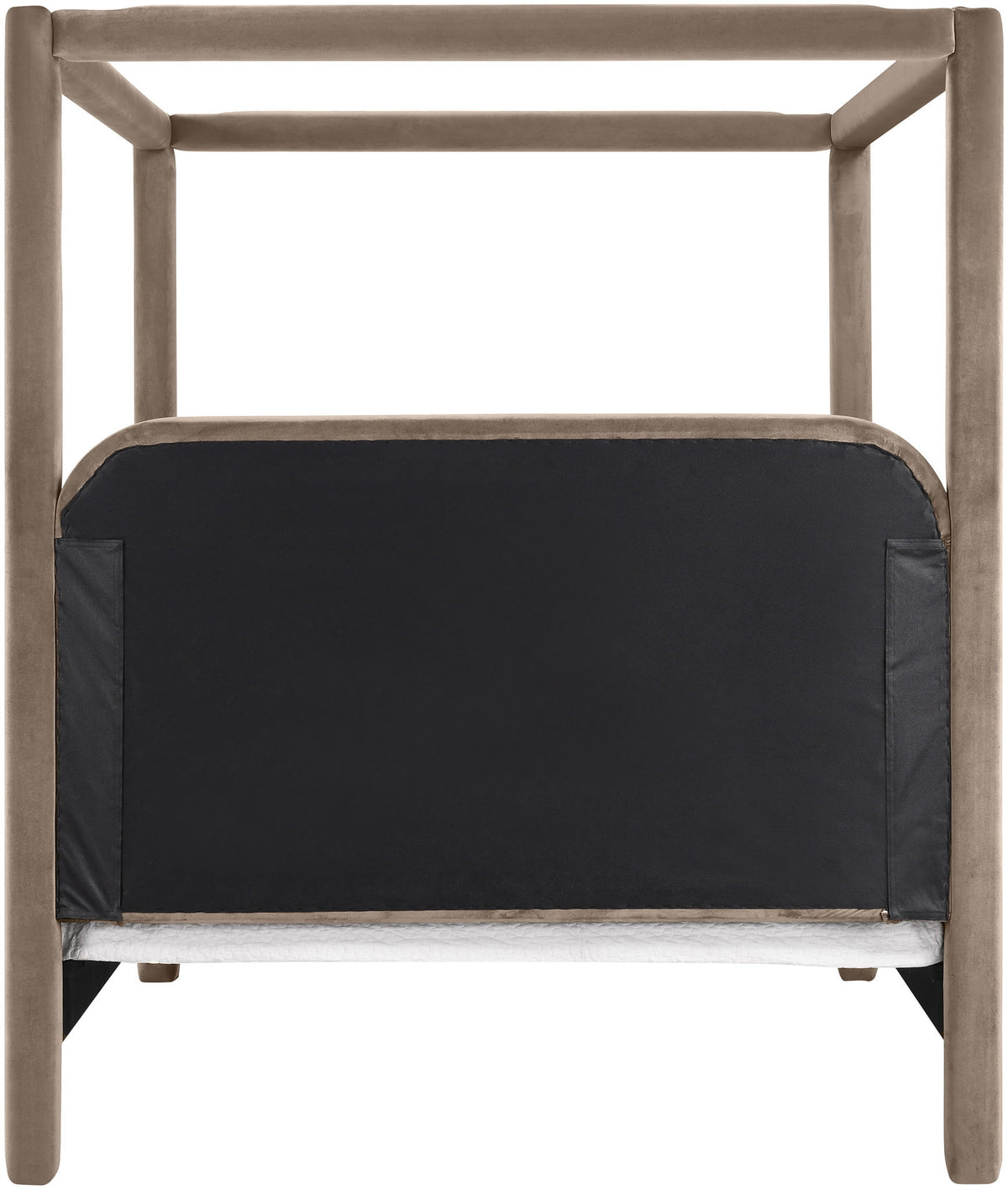 Salina - Velvet Upholstered Bed - Taupe