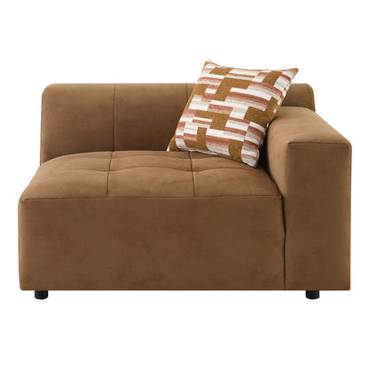 Zoey - Modular - RF Arm Chair With Pillow - Chocolate Suede