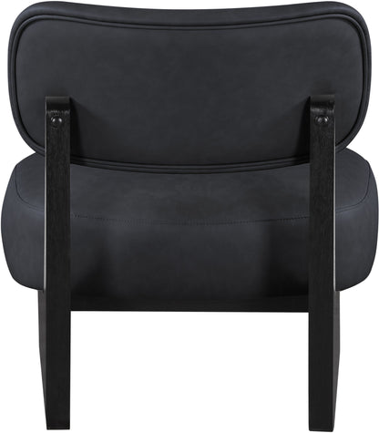 Vetra - Vegan Leather Upholstered Accent Chair With Black Base