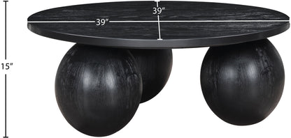 Fitch - Wood Oak Veneer Coffee Table - 3 Legs