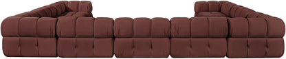 Orin - Velvet Performance Fabric Upholstered 9 Piece Sectional
