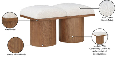 Pavilion - 2 Piece Modular Bench With Brown Base