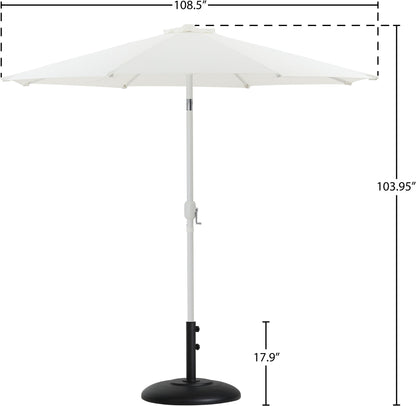 Fiji - Aluminum Patio Umbrella With Round Black And White Base