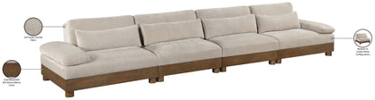 Turin - Chenille Fabric Upholstered Modular Sectional - Taupe