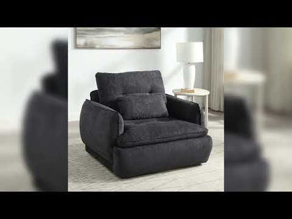 Jonina - Sectional Sofa With 4 Pillows - Beige Chenille