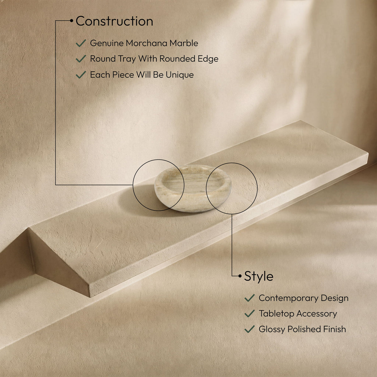 Orelia - Genuine Marble Tray