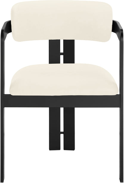 Aurum - Vegan Leather Upholstered Dining Chair With Graphite Black Base (Set of 2)