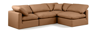 Indulge - Faux Leather 4 Piece Modular Sectional