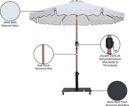 Amalfi - Aluminum Patio Umbrella - Black Base / Light Brown Pole