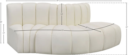 Arc - Faux Leather 3 Piece Modular Sofa