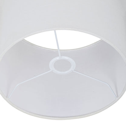 Opus - Genuine Marble, Linen Textured Fabric And Brass Table Lamp