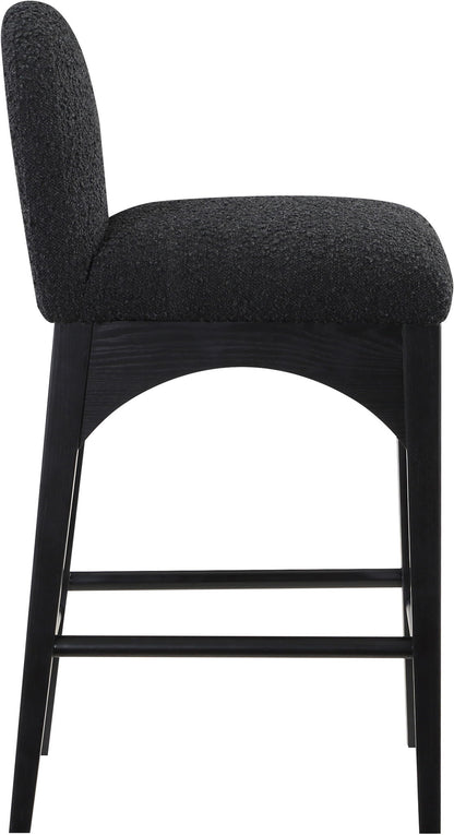 Waldorf - Boucle Stool With Black Legs