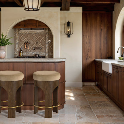 Bocceli - Counter Stool - Brown Base