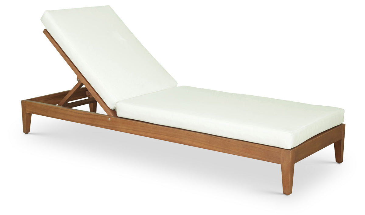 Mirella - Water Resistant Fabric Upholstered Outdoor Patio Chaise Lounge