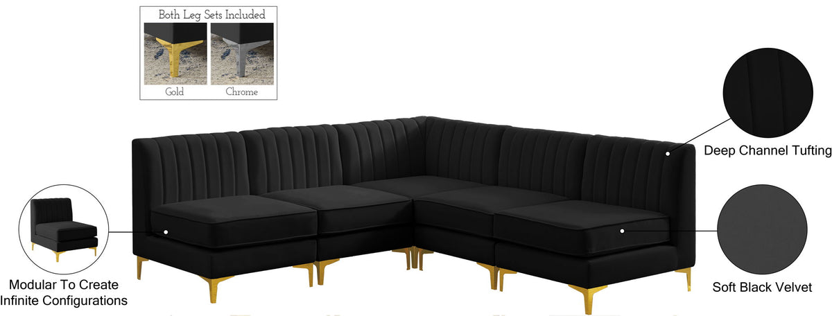 Alina - 5 Piece Armless Sectional
