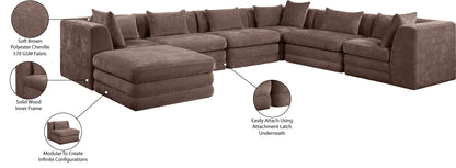 Stellar - 7 Piece Chenille Fabric Upholstered Modular Sectional