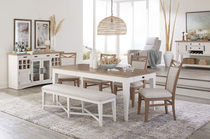 Americana Modern Dining - Rectangular Dining Table With Extensions - Cotton