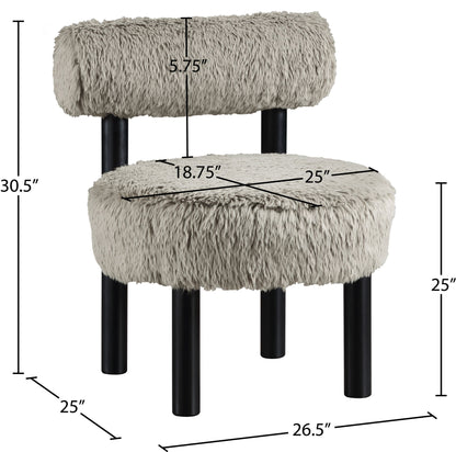 Ambre - Vegan Shearling Fabric Upholstered Accent Chair